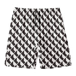 Isometric Geometric Pattern Print Men's Swim Trunks