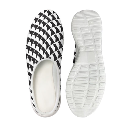 Isometric Geometric Pattern Print Mesh Casual Shoes