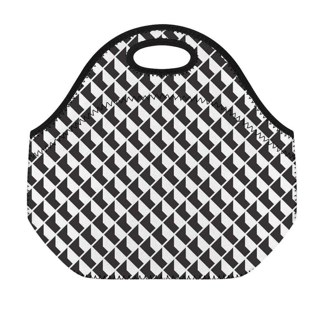 Isometric Geometric Pattern Print Neoprene Lunch Bag