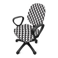 Isometric Geometric Pattern Print Office Chair Cover