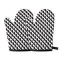 Isometric Geometric Pattern Print Oven Mitts