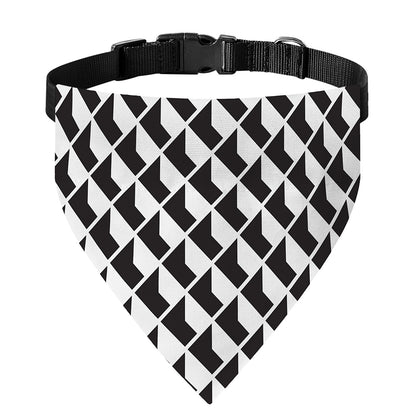 Isometric Geometric Pattern Print Over The Collar Dog Bandana