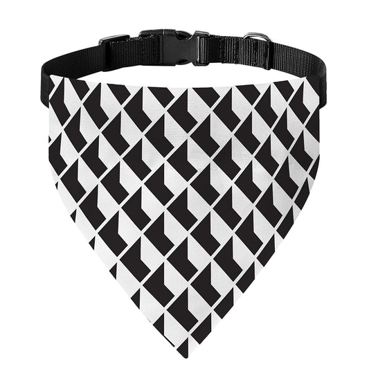 Isometric Geometric Pattern Print Over The Collar Dog Bandana