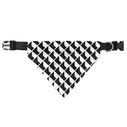 Isometric Geometric Pattern Print Over The Collar Dog Bandana