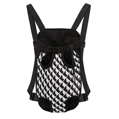 Isometric Geometric Pattern Print Pet Carrier Backpack