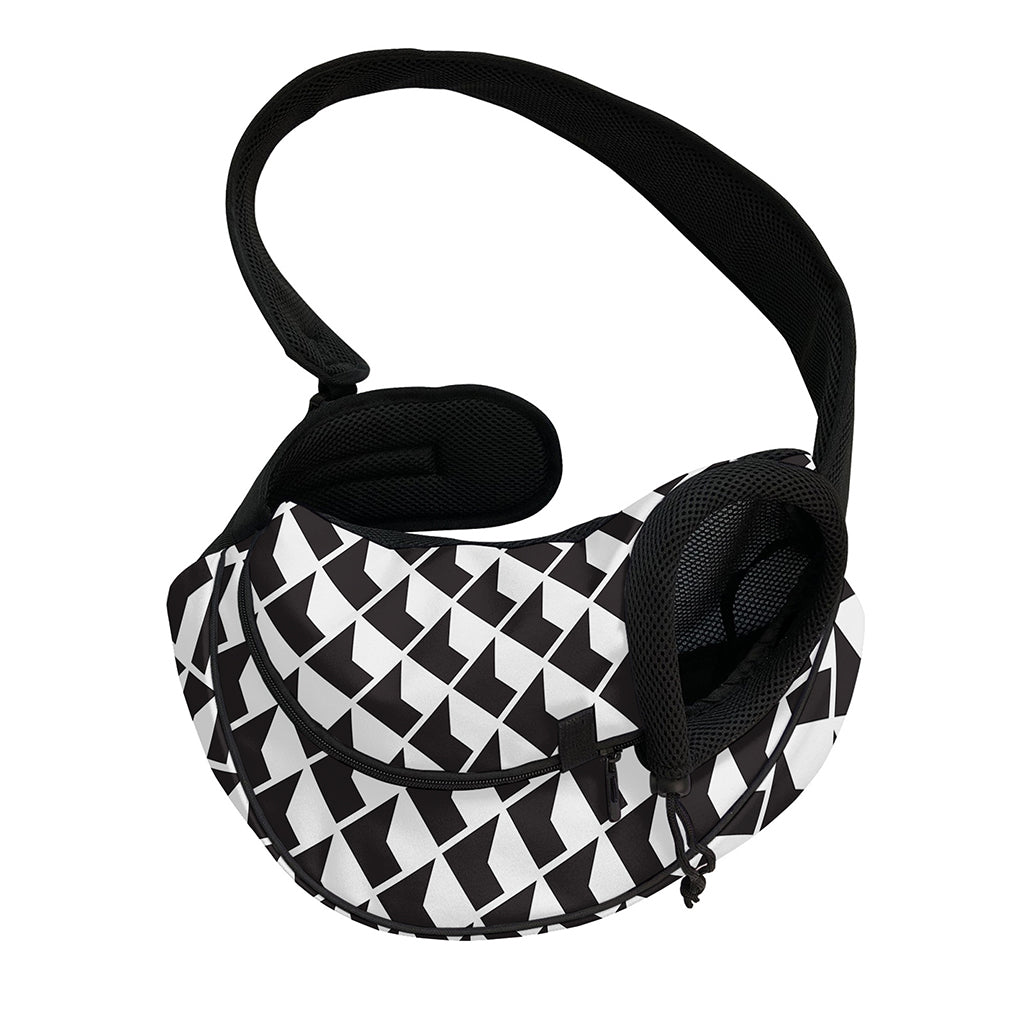 Isometric Geometric Pattern Print Pet Sling Carrier