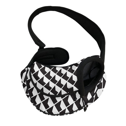 Isometric Geometric Pattern Print Pet Sling Carrier
