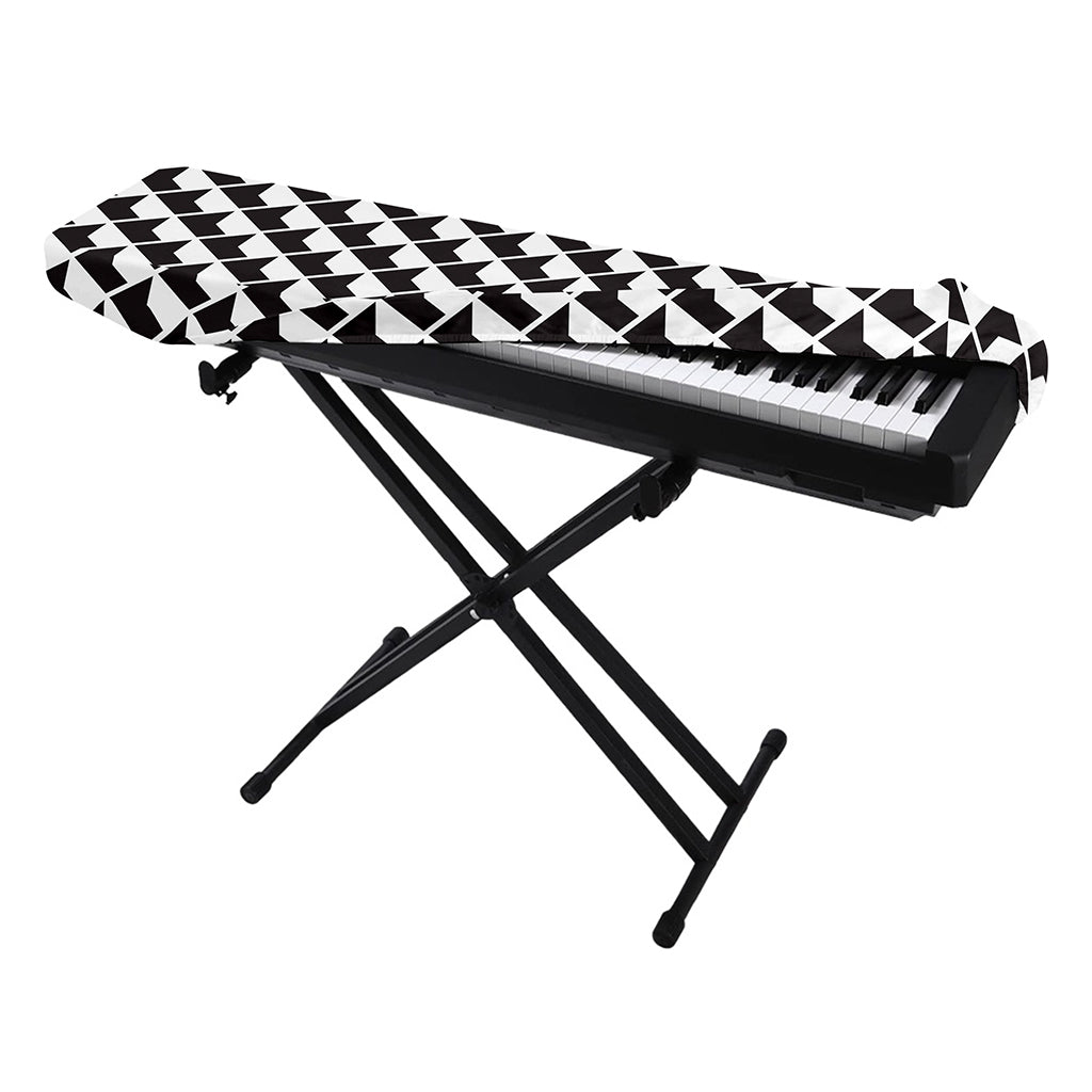 Isometric Geometric Pattern Print Piano Keyboard Cover