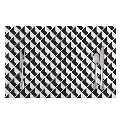 Isometric Geometric Pattern Print Placemat