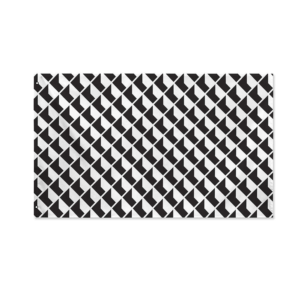 Isometric Geometric Pattern Print Polyester Flag