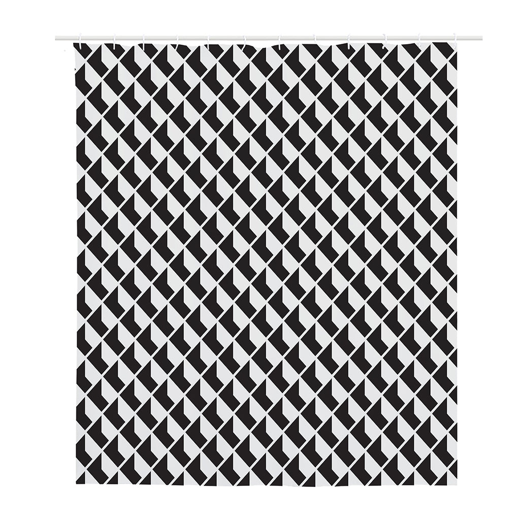Isometric Geometric Pattern Print Polyester Shower Curtain