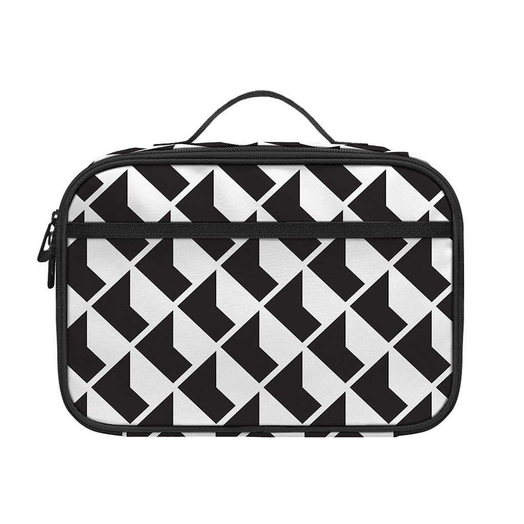 Isometric Geometric Pattern Print Portable Lunch Bag