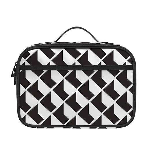 Isometric Geometric Pattern Print Portable Lunch Bag
