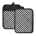 Isometric Geometric Pattern Print Pot Holders With Pocket