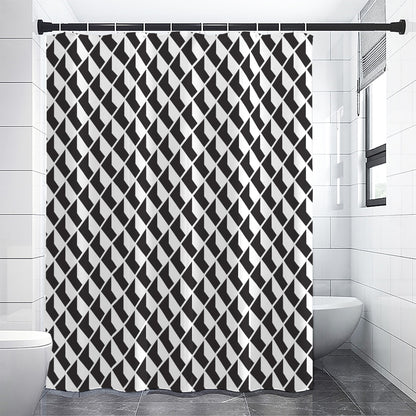 Isometric Geometric Pattern Print Premium Shower Curtain