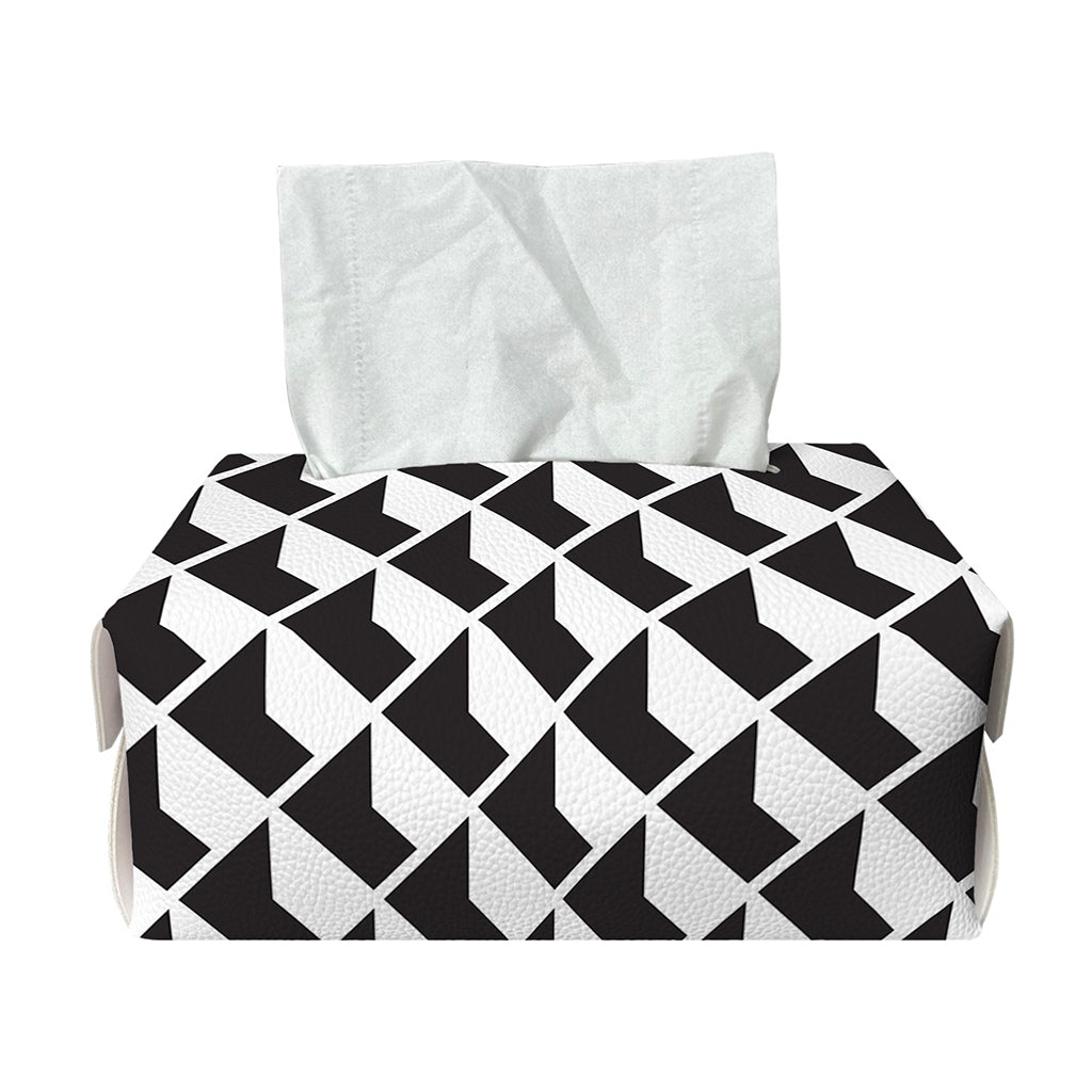 Isometric Geometric Pattern Print Rectangle Tissue Box Cover