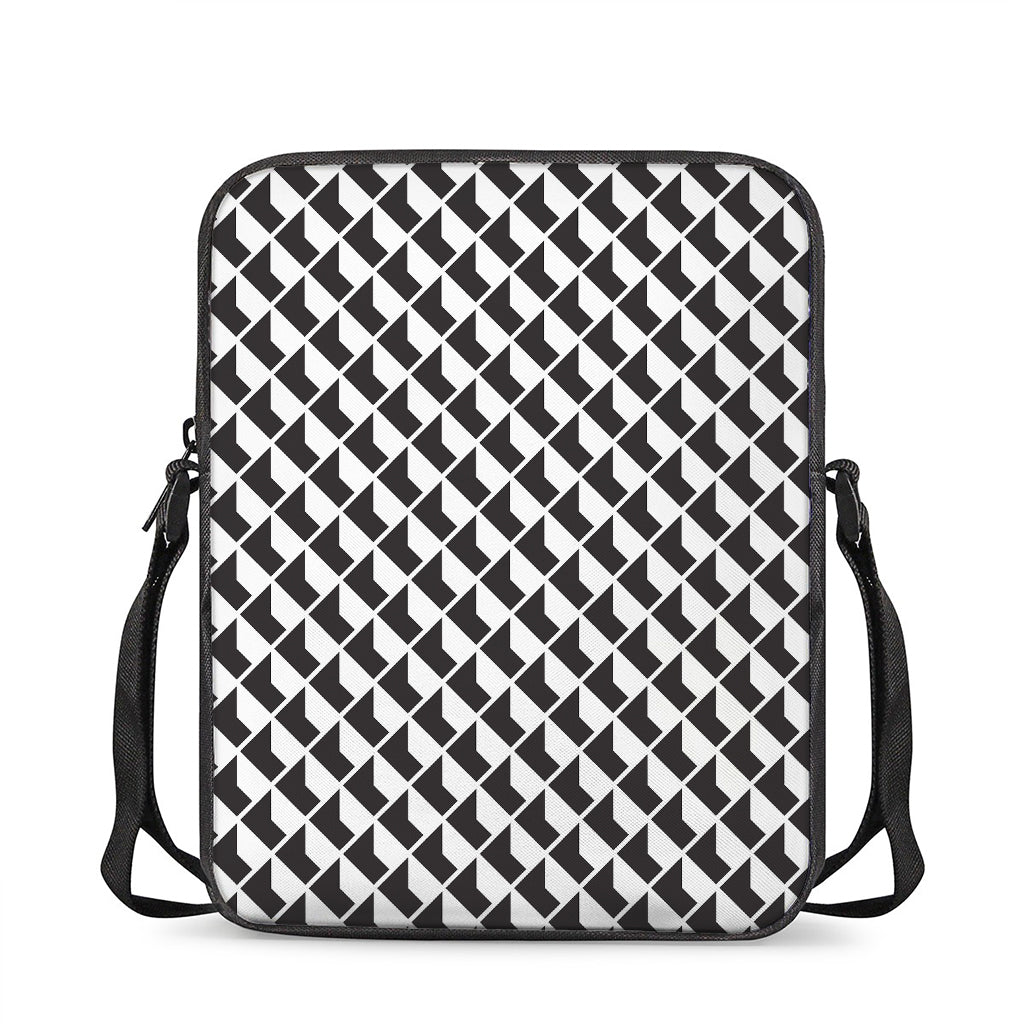 Isometric Geometric Pattern Print Rectangular Crossbody Bag