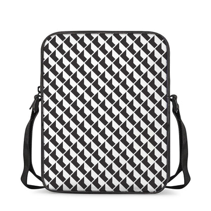 Isometric Geometric Pattern Print Rectangular Crossbody Bag
