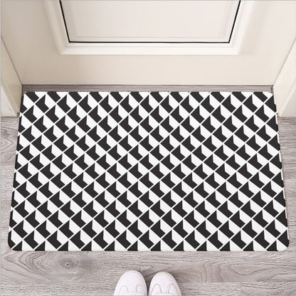 Isometric Geometric Pattern Print Rubber Doormat