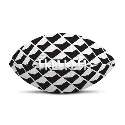Isometric Geometric Pattern Print Rugby Ball