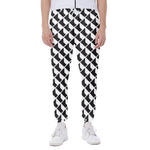 Isometric Geometric Pattern Print Scuba Joggers