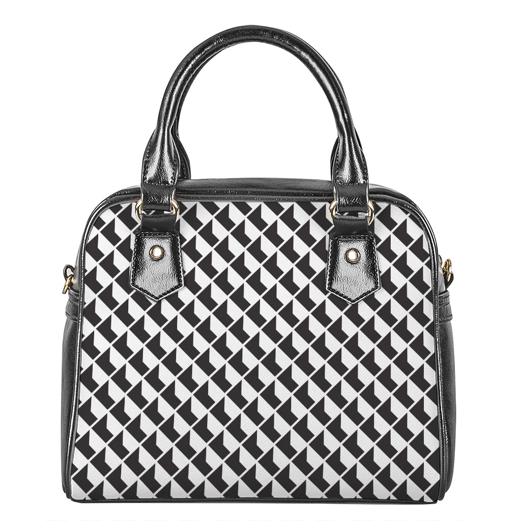 Isometric Geometric Pattern Print Shoulder Handbag
