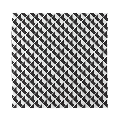 Isometric Geometric Pattern Print Silk Bandana