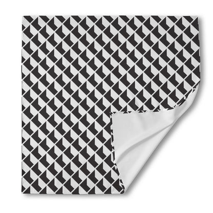 Isometric Geometric Pattern Print Silk Bandana
