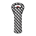 Isometric Geometric Pattern Print Single Neoprene Wine Tote
