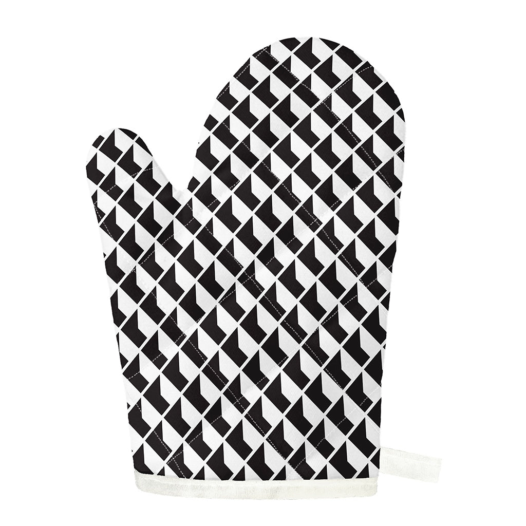 Isometric Geometric Pattern Print Single Oven Mitt
