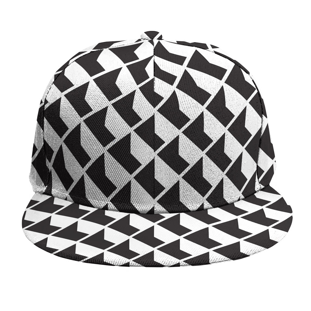 Isometric Geometric Pattern Print Snapback Cap