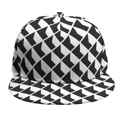 Isometric Geometric Pattern Print Snapback Cap