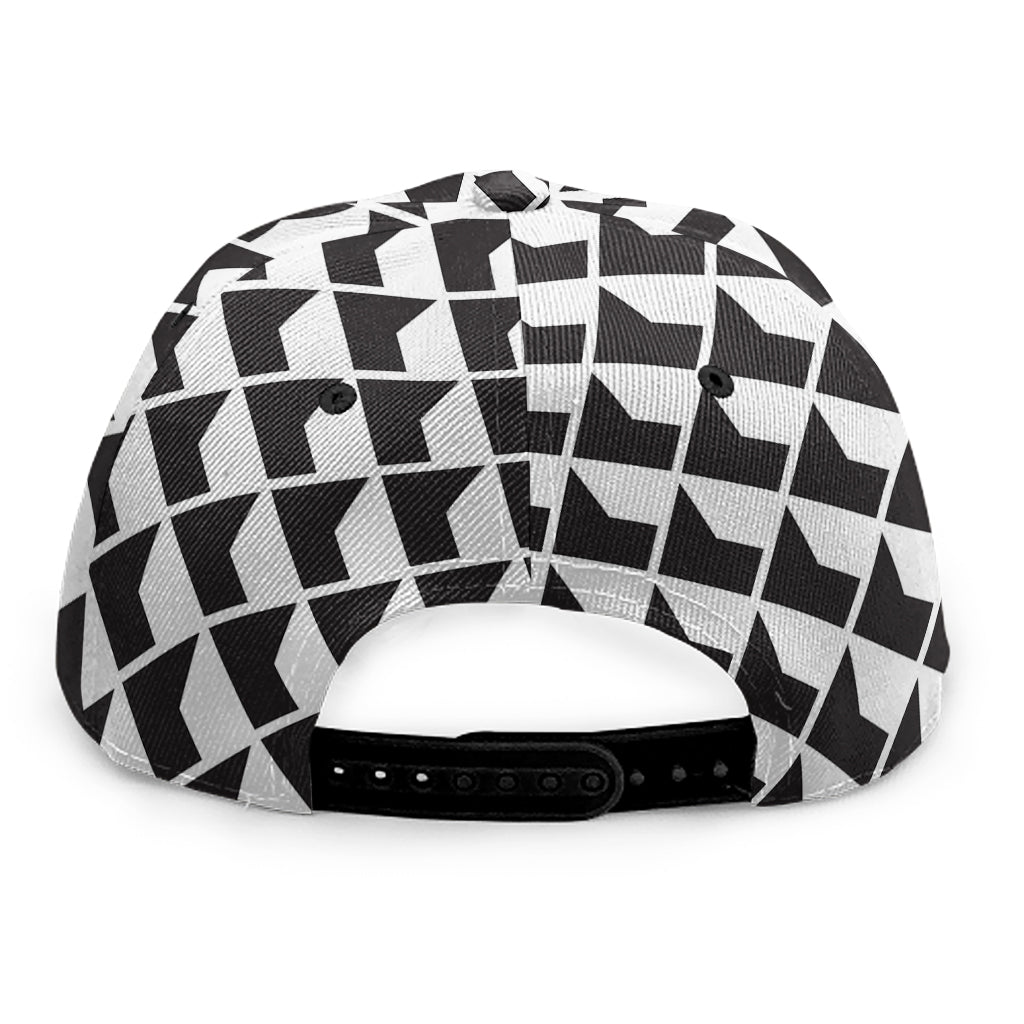 Isometric Geometric Pattern Print Snapback Cap