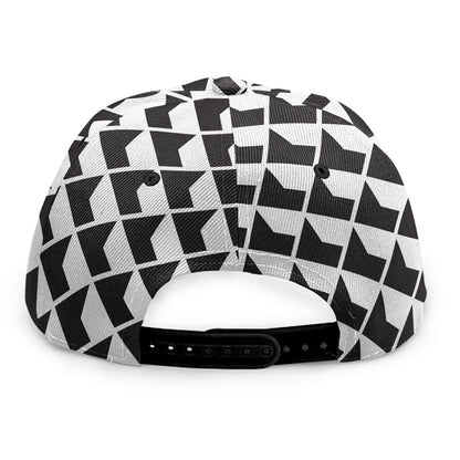 Isometric Geometric Pattern Print Snapback Cap