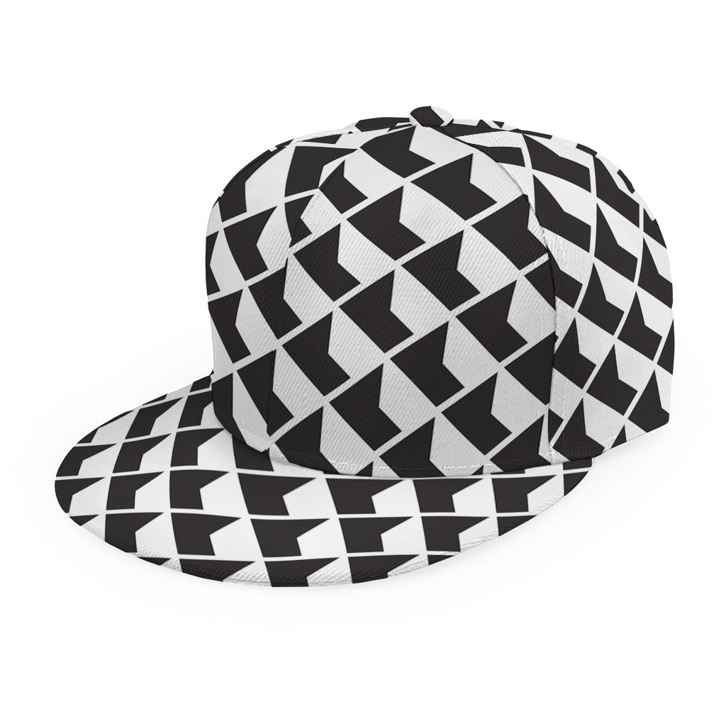 Isometric Geometric Pattern Print Snapback Cap
