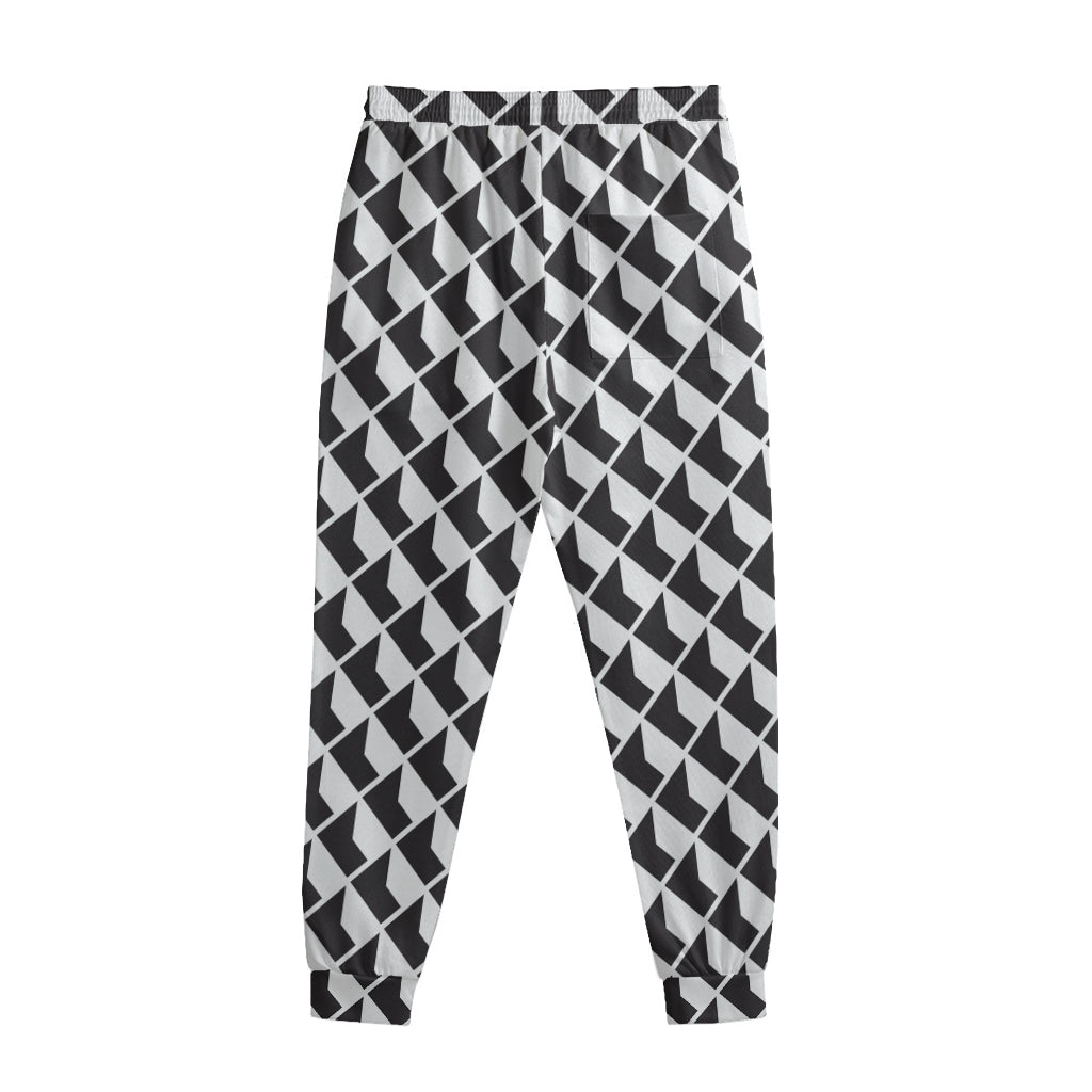 Isometric Geometric Pattern Print Sweatpants