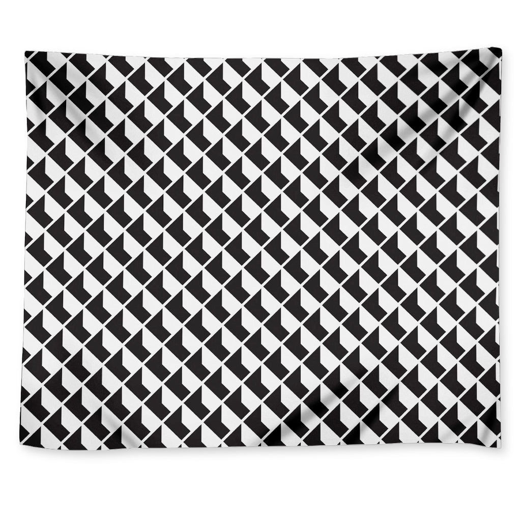 Isometric Geometric Pattern Print Tapestry