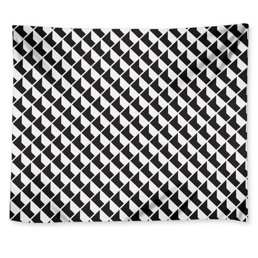 Isometric Geometric Pattern Print Tapestry