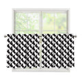 Isometric Geometric Pattern Print Tier Curtains