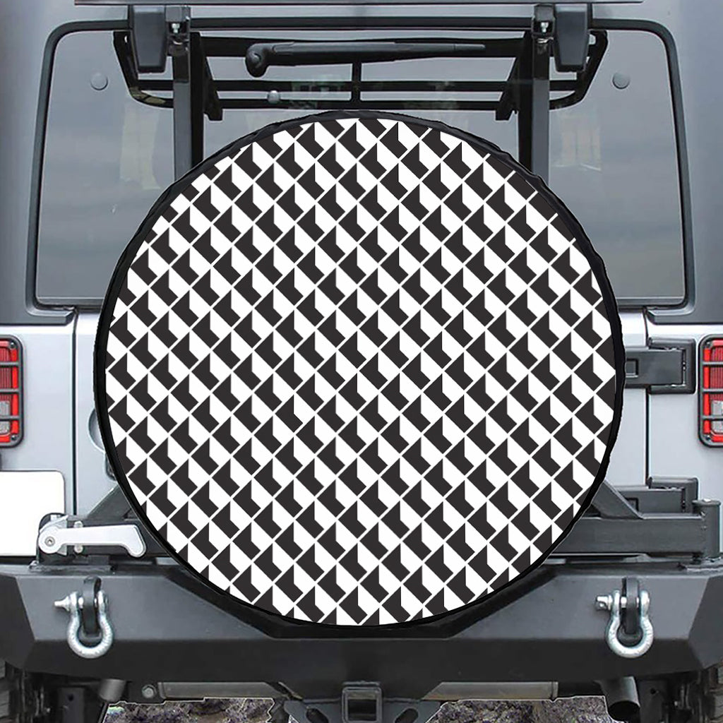 Isometric Geometric Pattern Print Tire Cover
