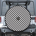 Isometric Geometric Pattern Print Tire Cover With Camera Hole