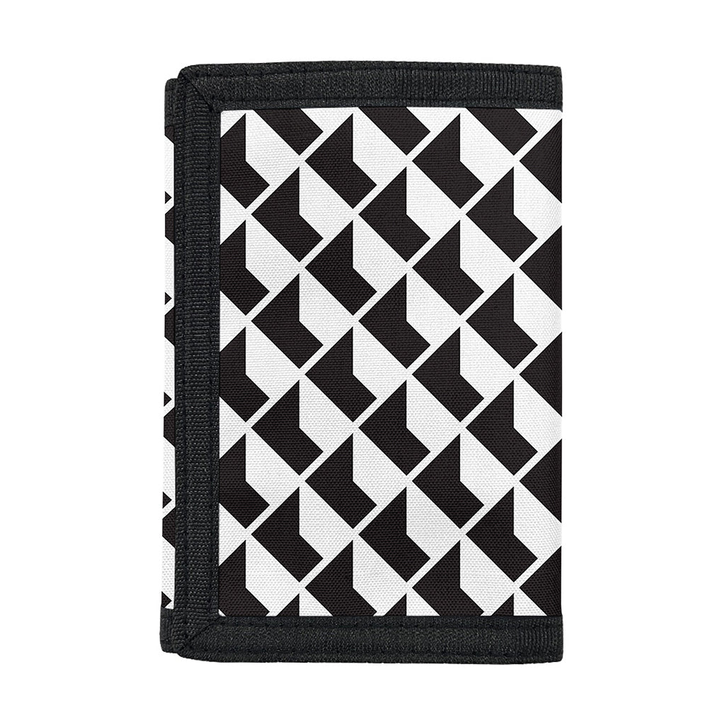 Isometric Geometric Pattern Print Trifold Wallet
