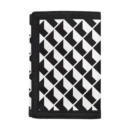 Isometric Geometric Pattern Print Trifold Wallet