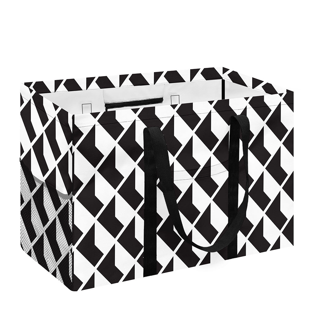 Isometric Geometric Pattern Print Utility Tote Bag