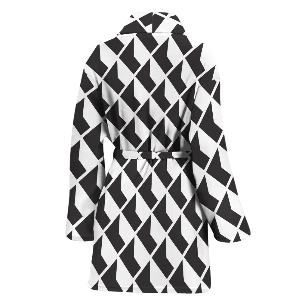 Isometric Geometric Pattern Print Women's Bathrobe