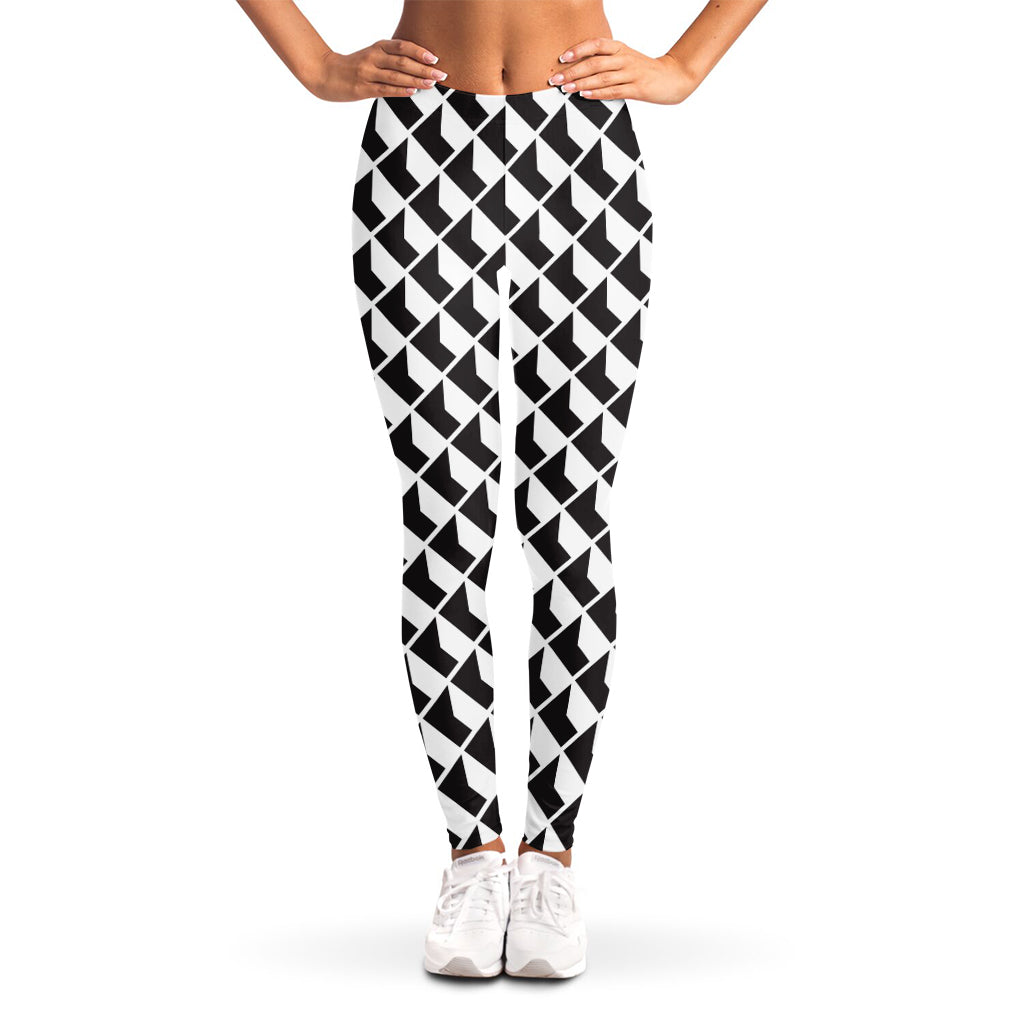 Isometric Geometric Pattern Print Women's Leggings