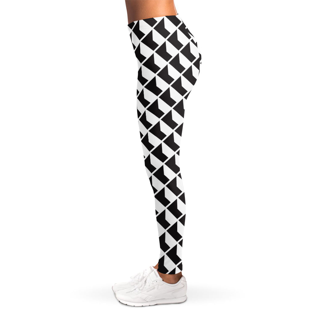 Isometric Geometric Pattern Print Women's Leggings