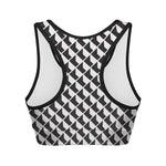 Isometric Geometric Pattern Print Women's Sports Bra