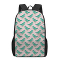 Isometric Tyrannosaurus Pattern Print 17 Inch Backpack