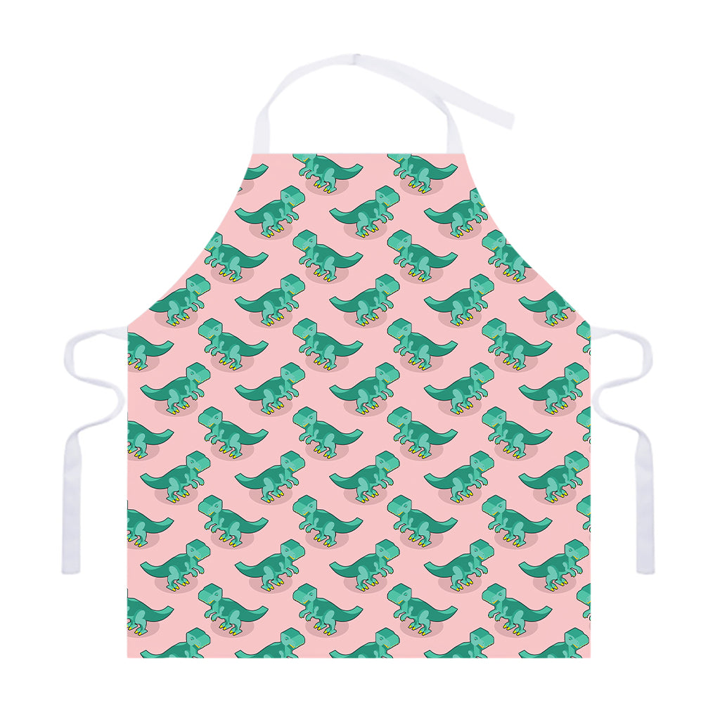 Isometric Tyrannosaurus Pattern Print Adjustable Apron